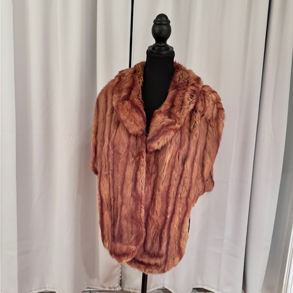 Vintage real fur stole / cape